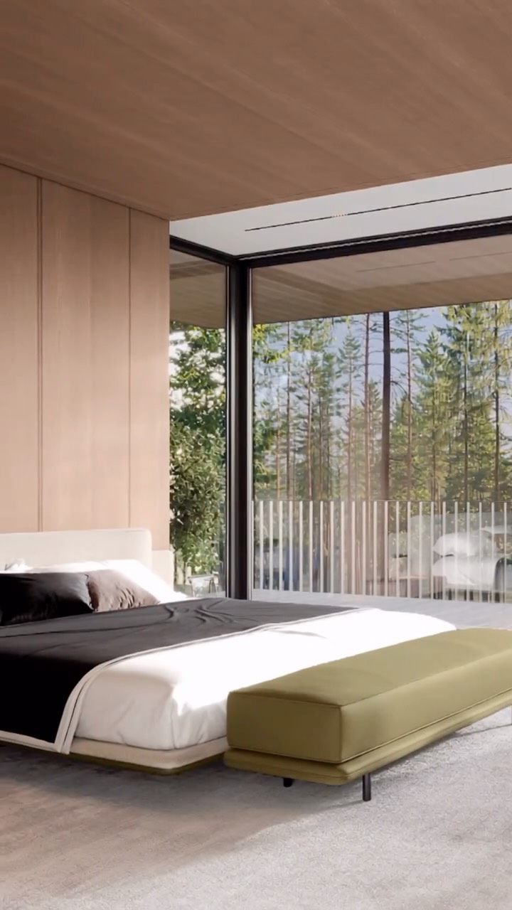 A bedroom designed not as a room — but as a state of mind.

Natural textures, warm wood, soft light and a seamless connection with the landscape create a space that slows down the rhythm and gives room to breathe.

The master bedroom is built around quiet luxury — where every detail works for comfort, and simplicity becomes the main expression of sophistication.

A place to wake up with sunlight, pause during the day, and end it surrounded by calm.

#BolshakovaStudio #InteriorDesign #MasterBedroom #LuxuryInteriors #ModernLiving