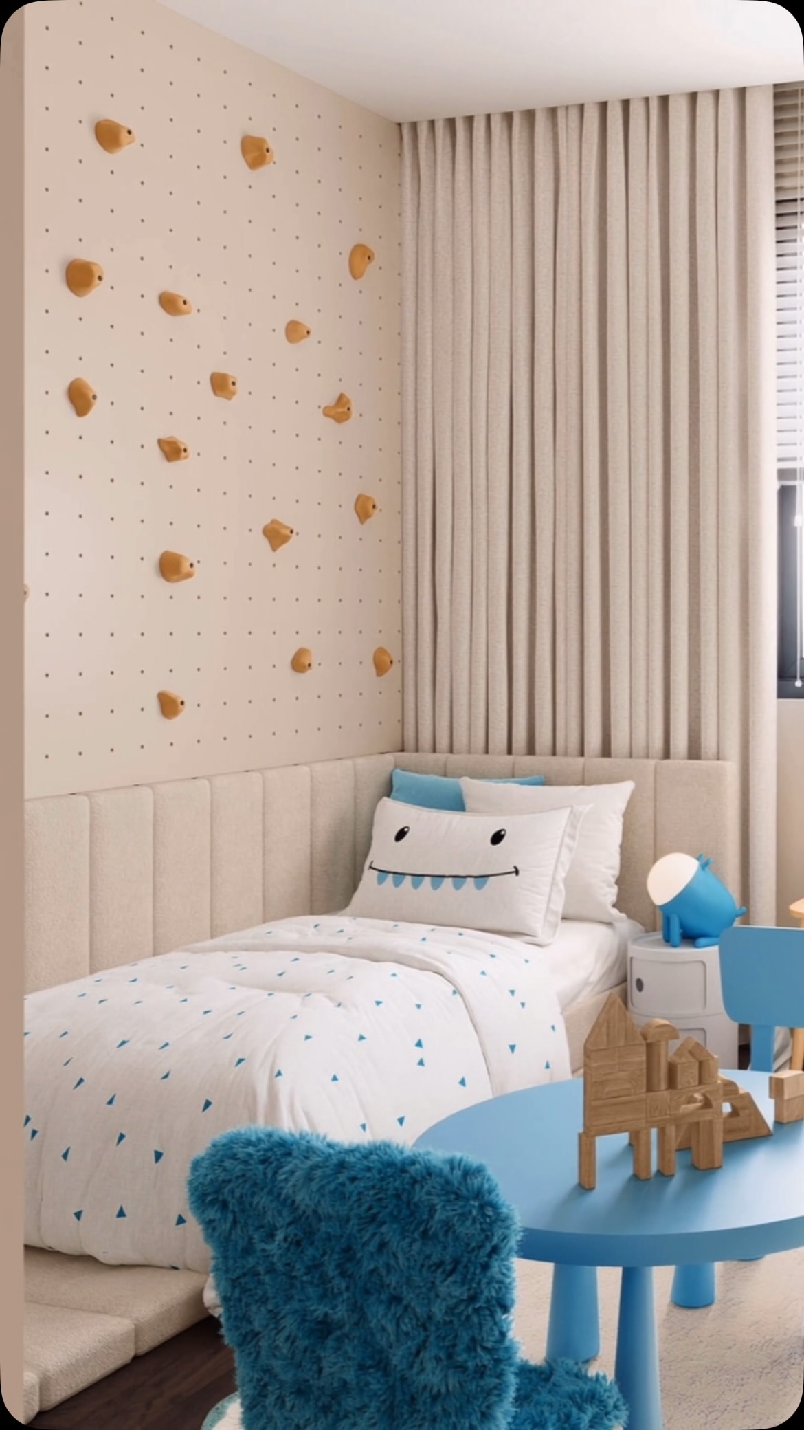 Design should adapt to childhood — not the other way around.

The most successful children’s rooms don’t separate play from everyday life. They make it part of the space itself.

For this project, activity elements were integrated into the architecture of the room, while a restrained palette of warm neutrals and blue accents creates an interior that feels calm, balanced and designed to remain relevant over time.

—

Team:

@natalybolshakova
@andrii.shuliak
@kuts_nata
@kalinina_iryna_ukraina
@olha_drachuk
@diloyan.e
@matskevychlera
@iyourrene

Contact us:
welcome@bolshakovastudio.com
www.bolshakovastudio.com

#BolshakovaStudio #InteriorDesign #KidsRoom #LuxuryInteriors #Limassol
