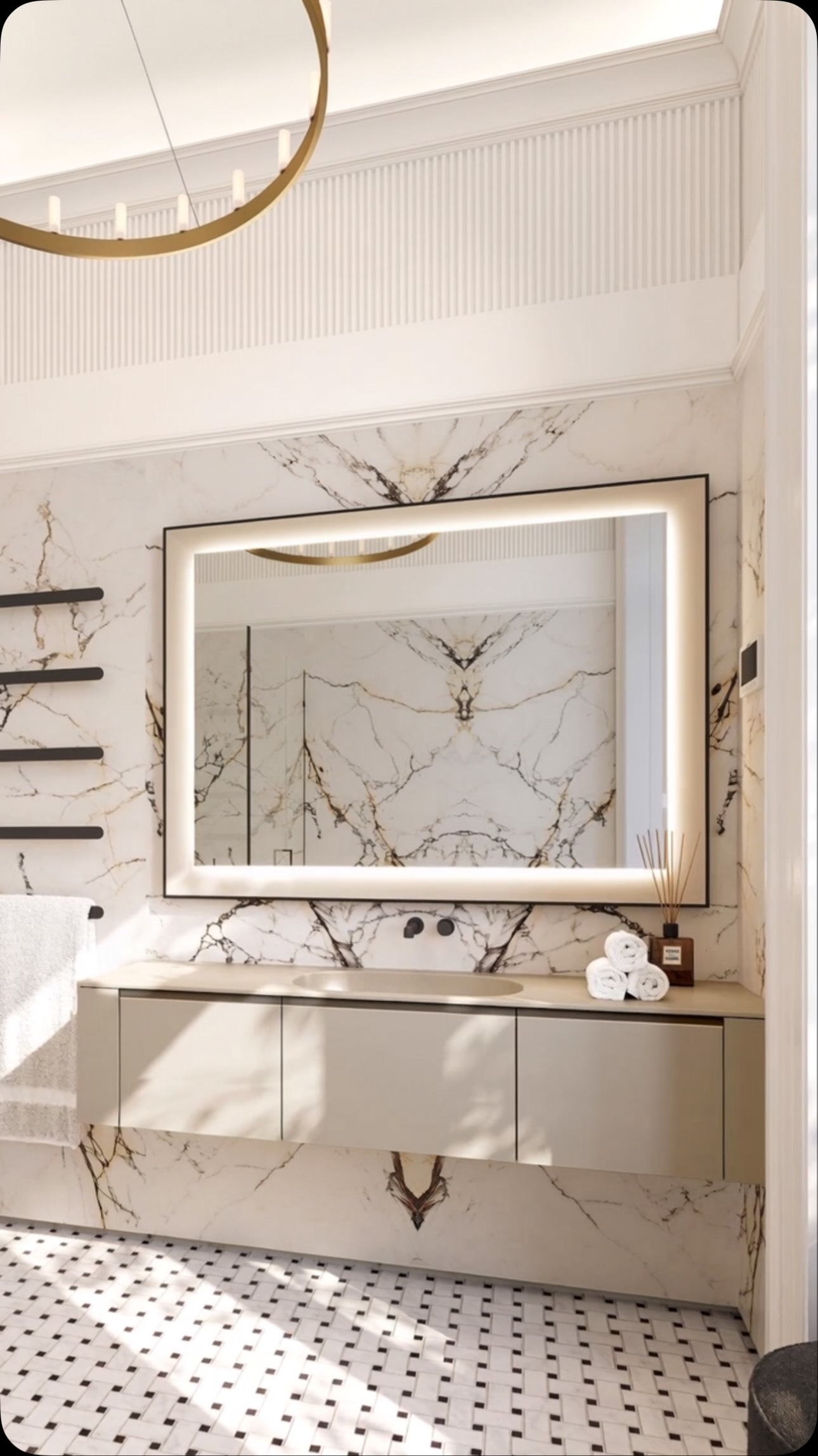 The most timeless interiors are often built on contrast.

In this bathroom, classical architectural details are paired with contemporary forms and carefully integrated solutions. Nothing feels excessive, yet every element contributes to a space that is refined, balanced and designed to last beyond changing trends.

———

Contact us:
welcome@bolshakovastudio.com
www.bolshakovastudio.com

#BolshakovaStudio #BathroomDesign #InteriorArchitecture #LuxuryInteriors #ResidentialDesign